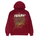 Spider Hoodie Logo Maroon