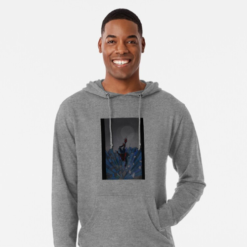 grey spider hoodie